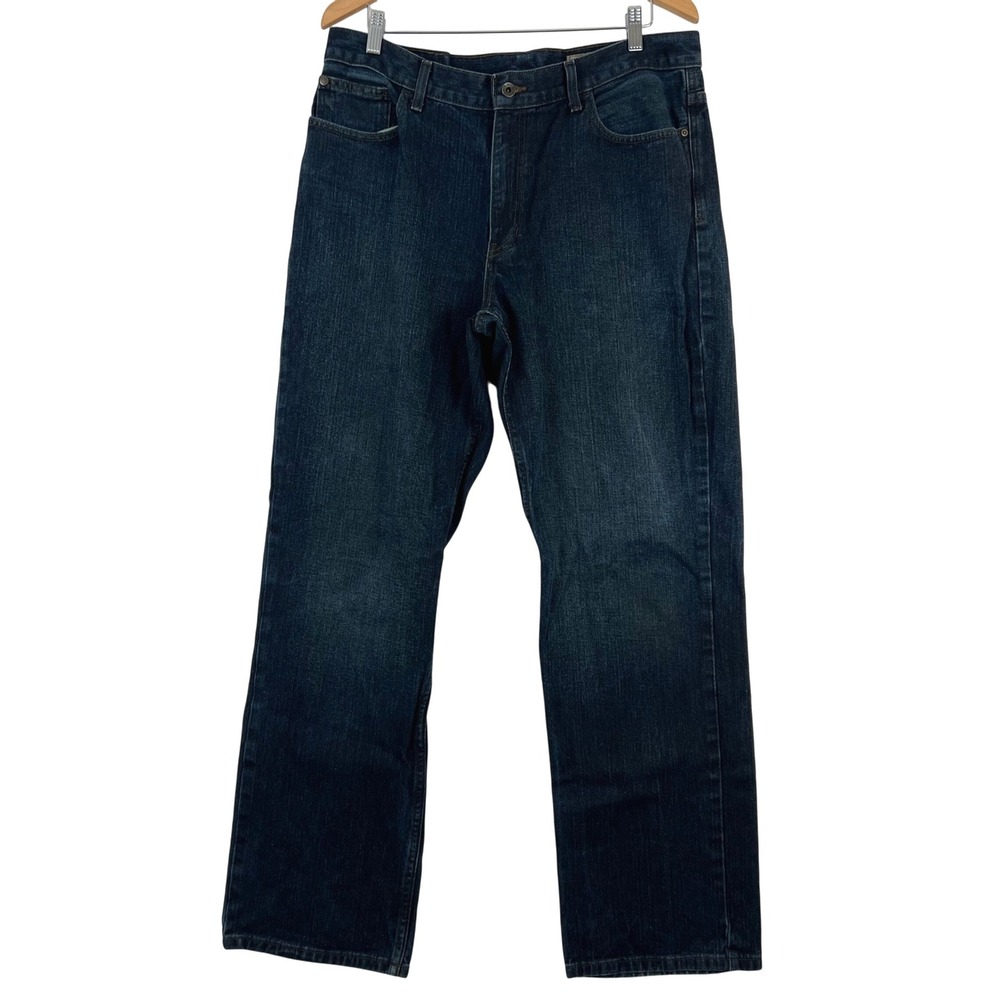 VTG‎ IZOD Relaxed Fit Jeans Dark Wash Denim Classic Mens Size 36x32 y2k 90s